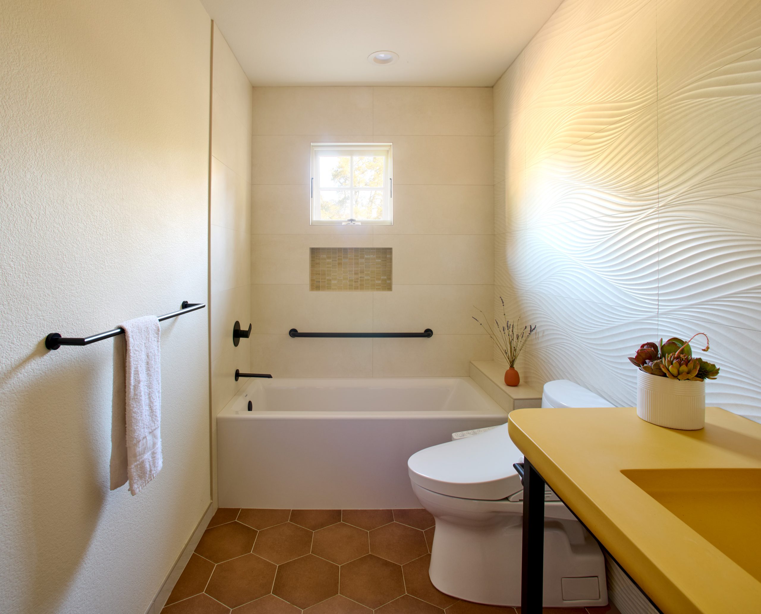 Sleek & Vibrant Bathroom Remodel